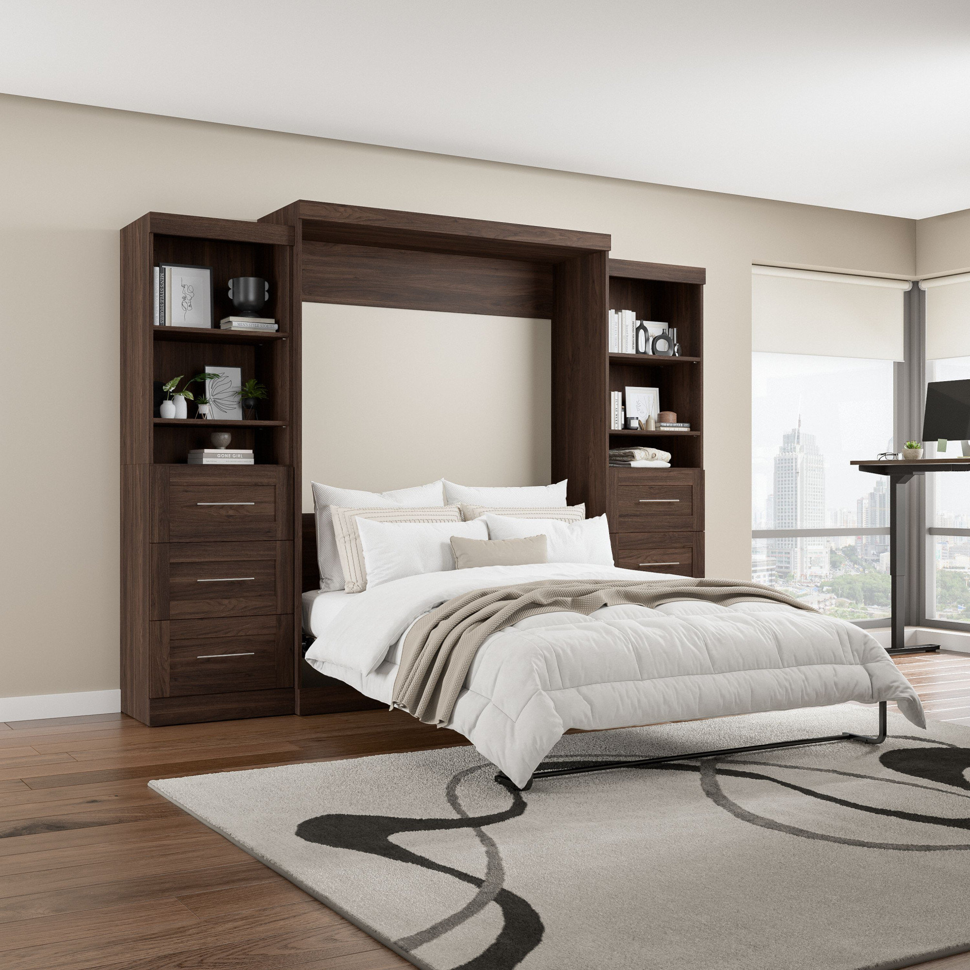 Wade Logan® Arlex Storage Murphy Platform Space-Saving Wall